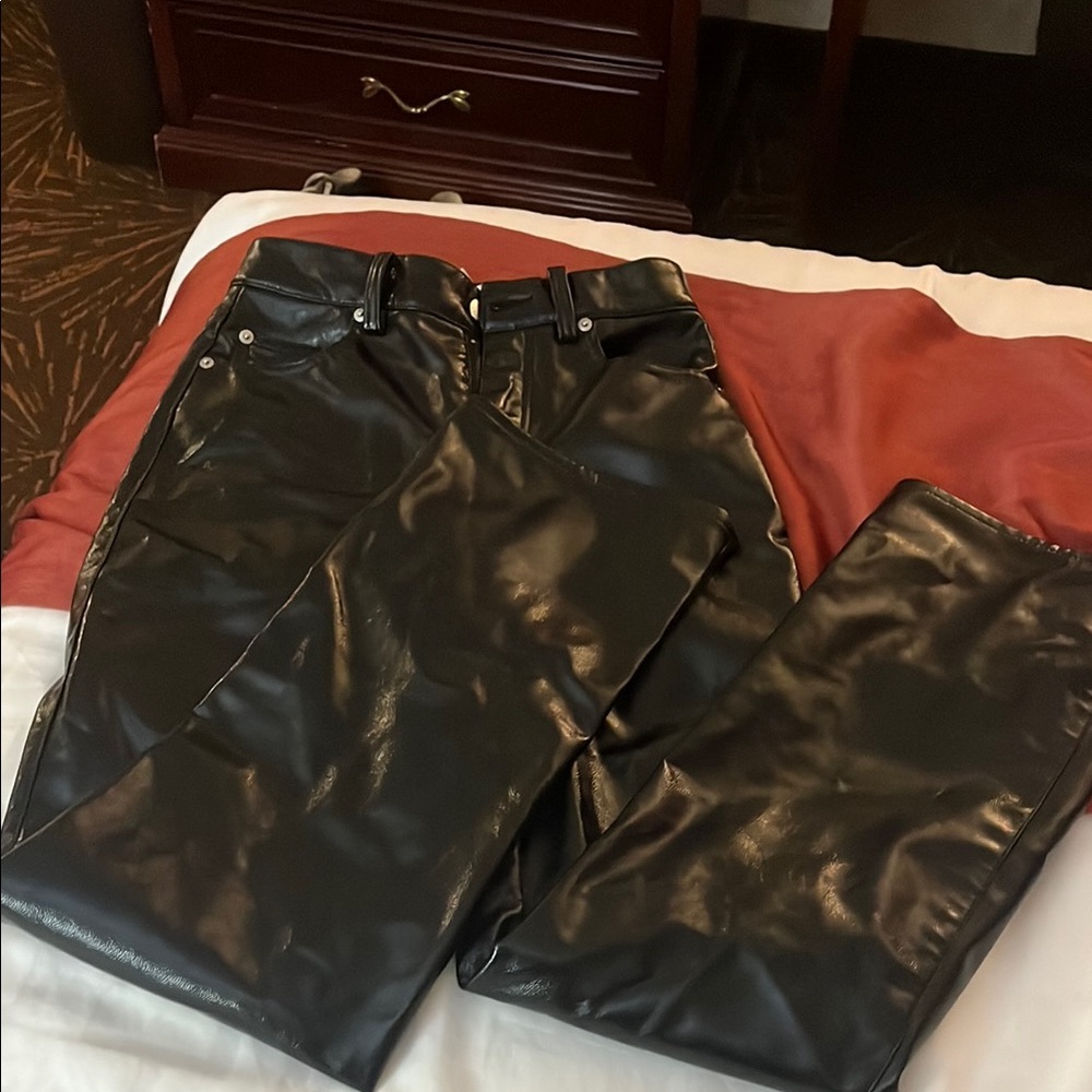 H&M Black leather pants